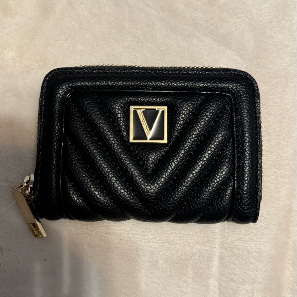 Victoria's Secret Black Quilted Wallet